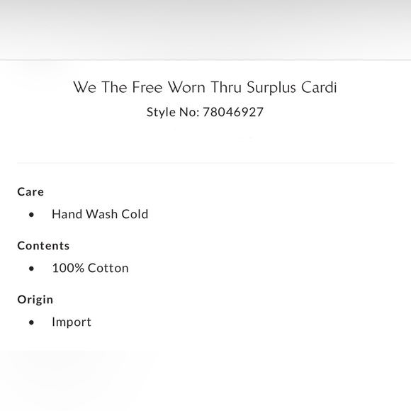 NWT Free People We The Free Worn Thru Surplus Cardi - Eclipse - Picture 9 of 9